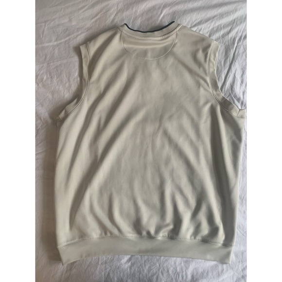 PGA Tour Vest Mens XLarge V Neck Cream Sleeveless Golf - Picture 8 of 13